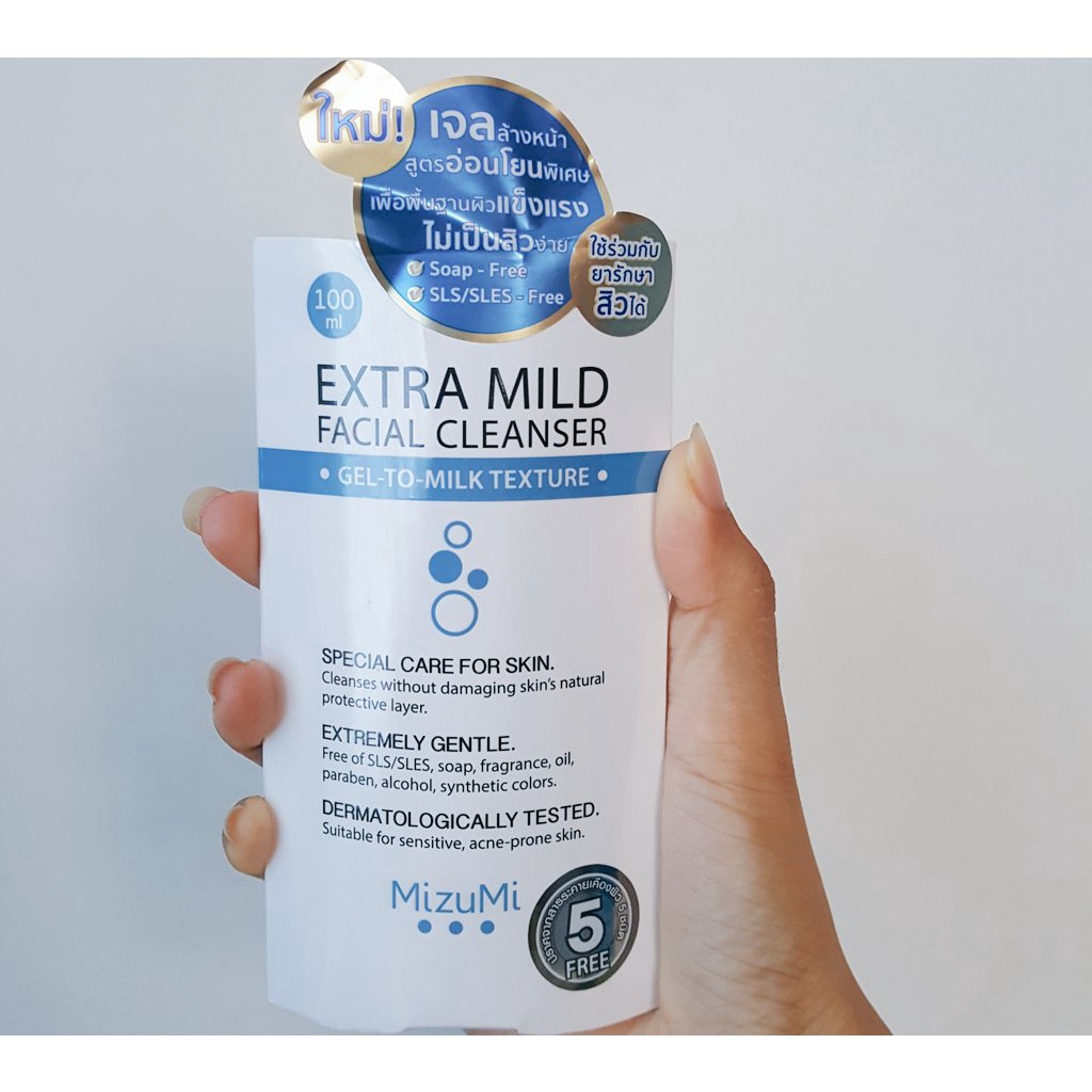 แท้พร้อมส่ง‣ MizuMi Extra Mild Facial Cleanser 100ml สูตรอ่อนโยนพิเศษ มิซึมิ เจลล้างหน้า