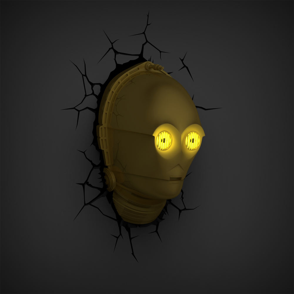 3D Wall Light โคมไฟทะลุผนัง C-3PO - Star Wars