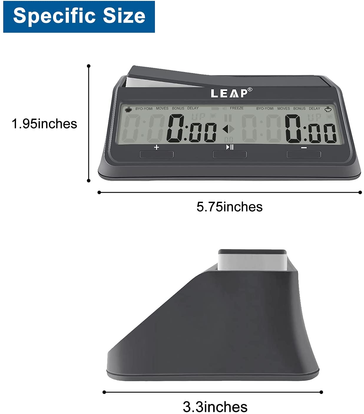 นาฬิกาจับเวลาหมากรุกแบบดิจิตอล Leap Digital Clock PQ9921