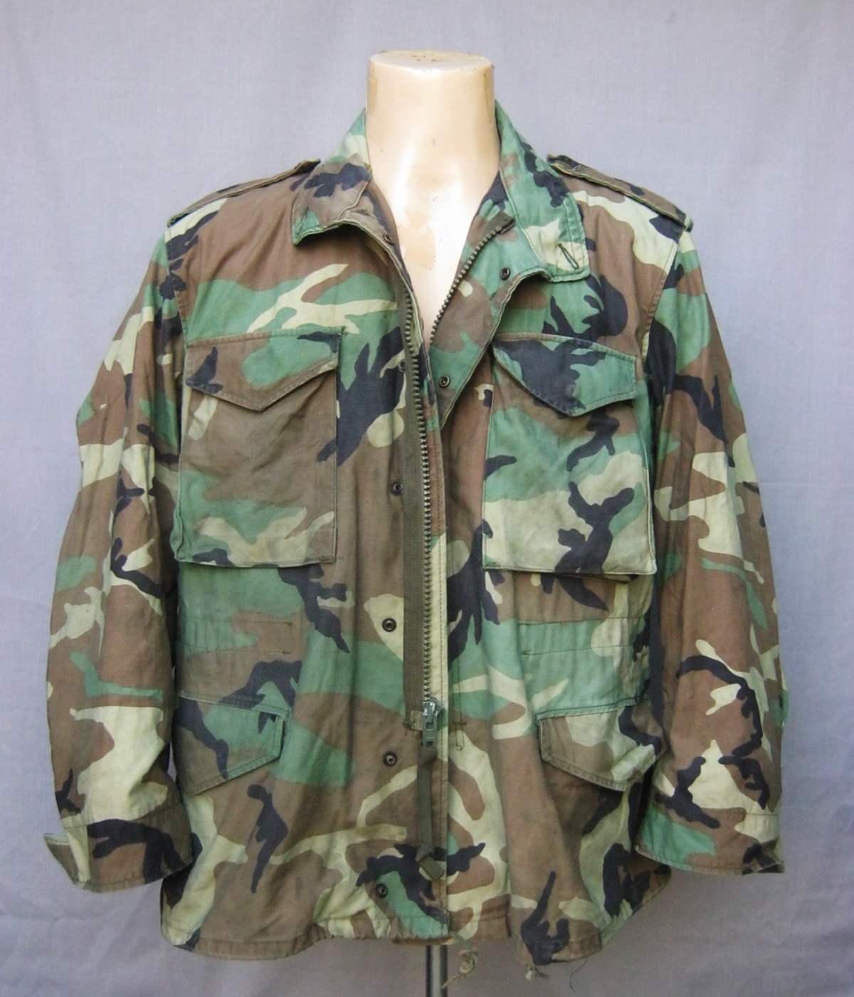 เสื้อM65 ลายพรางwoodland Large short