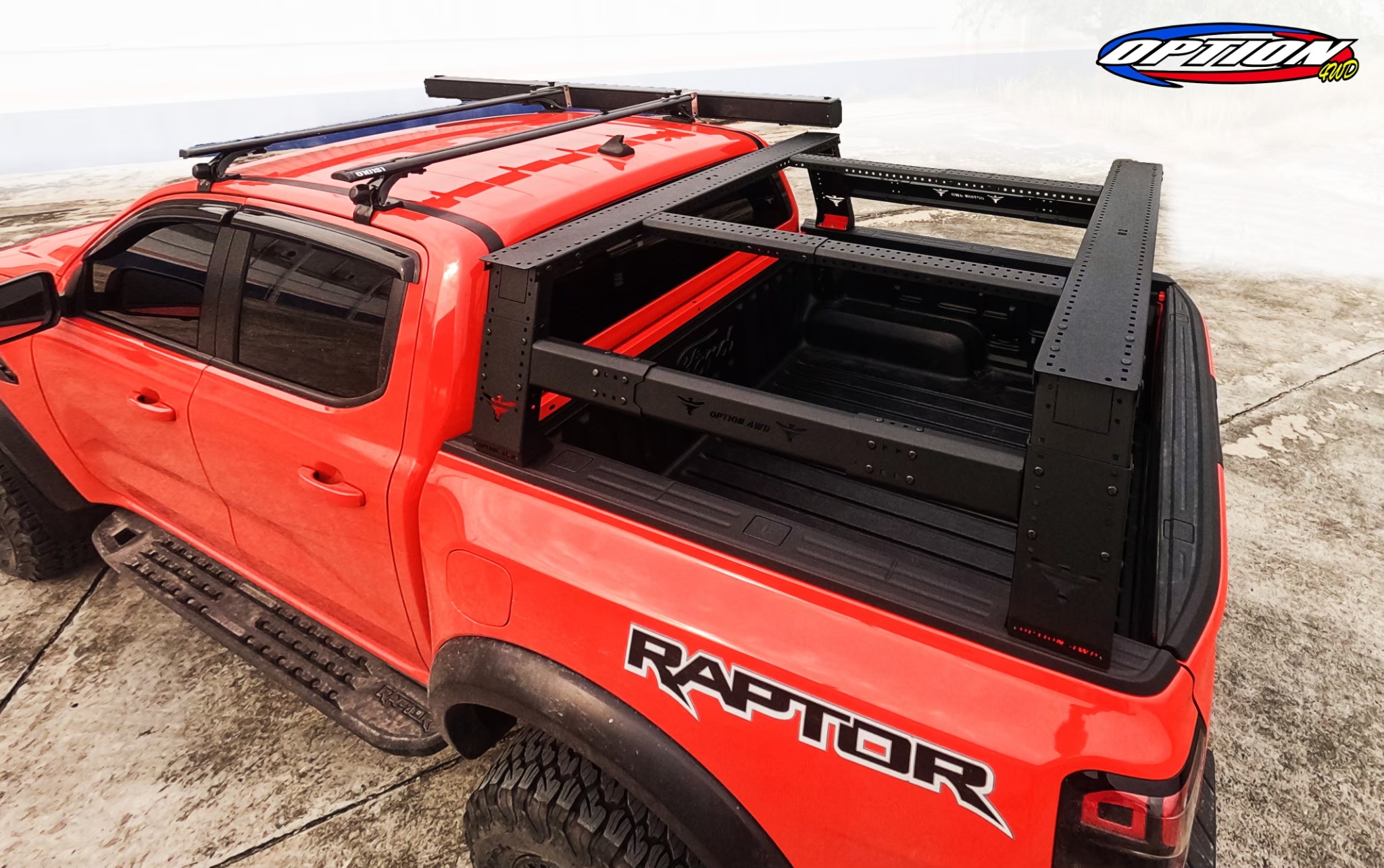 Bed Rack 4 Leg Option4WD สำหรับ Ford Ranger/Raptor Next Gen