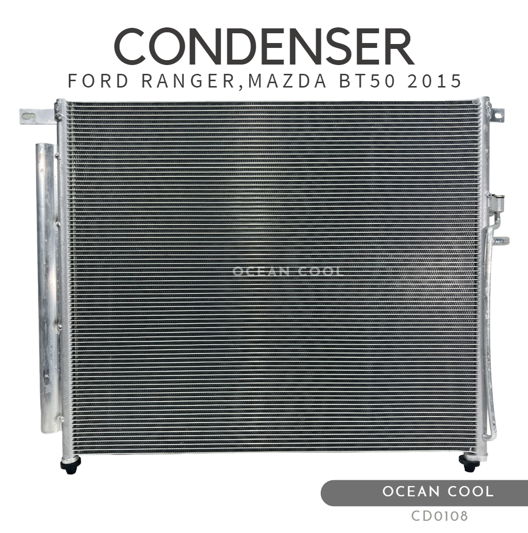 แผงแอร์ ฟอร์ด เรนเจอร์ , มาสด้า บีที50 โปร 2015 - ปัจจุบัน CD0108 CONDENSER FORD RANGER MAZDA BT50 PRO คอยล์ร้อน ฟอร์ด เรนเจอร์,มาสด้า ธันเดอร์ บีที50 โปร รังผึ้ง