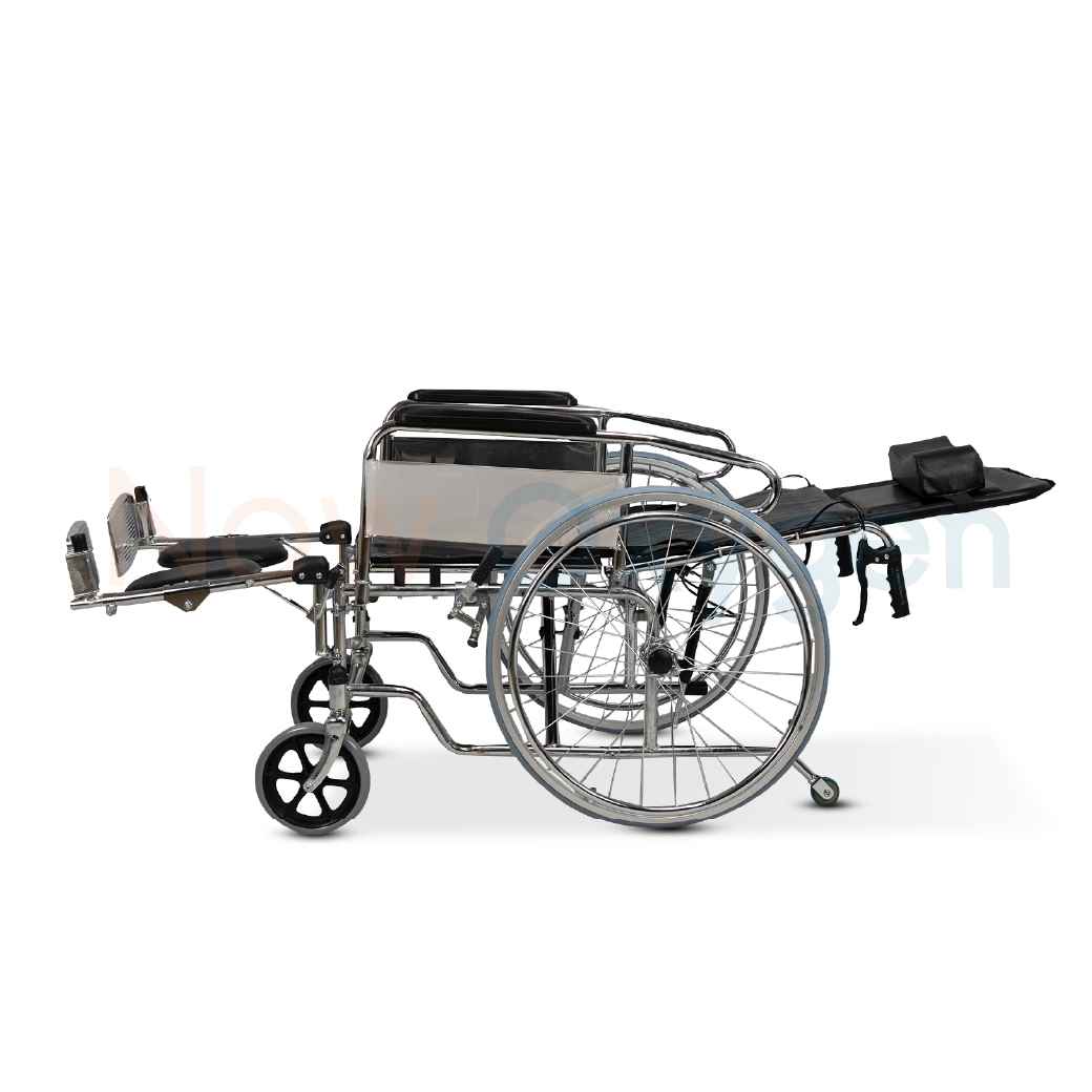 รถเข็นแมนนวล รุ่นพนักพิงสูง ปรับเอนนอน ปรับเหยียดขา ( Strong Manual High Back ) รับประกัน 1 ปี