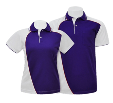MN เสื้อโปโล เสื้อคอปก ม่วง-สไลท์4 เนื้อผ้า TC Cotton ทรงสปอร์ตทั้งชายหญิง
