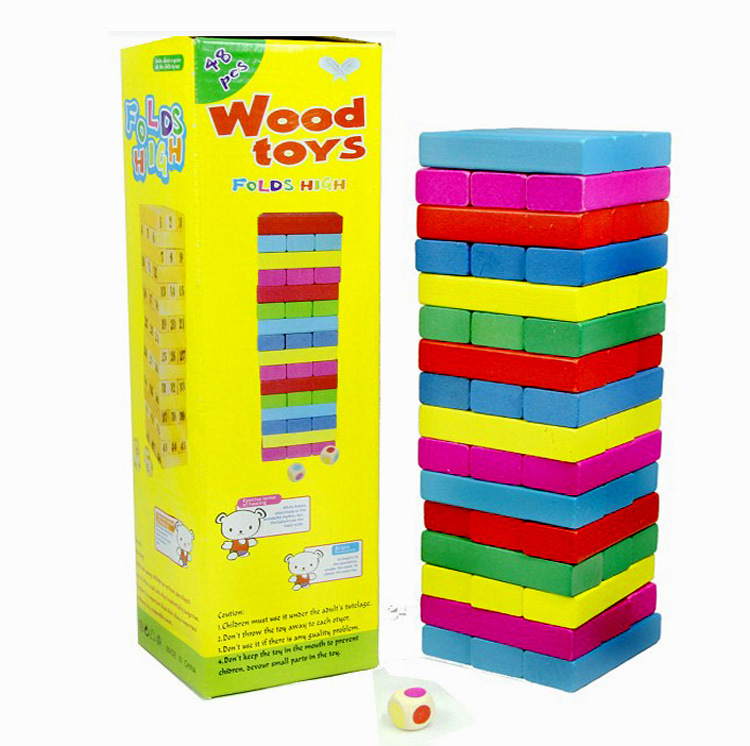 เกมตึกถล่มไม้สี Folds High (เกรดB)