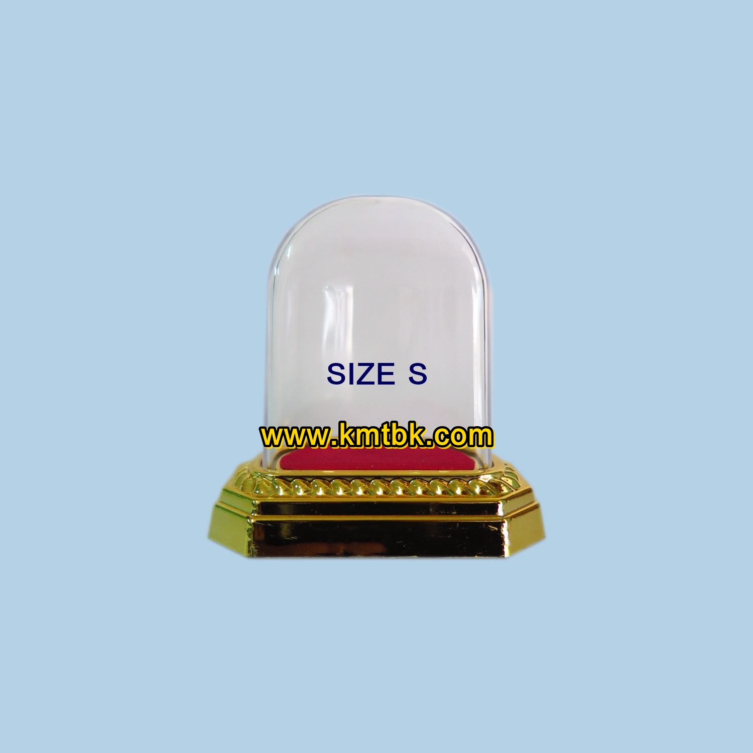 ครอบพระ ฐานครอบพระ ฐานวางพระ ฐาน8เหลี่ยม สีทอง Size S ขนาด สูง 6.5ซม. (สำหรับวางพระ วัตถุมงคล หน้ารถ,หิ้งพระ)