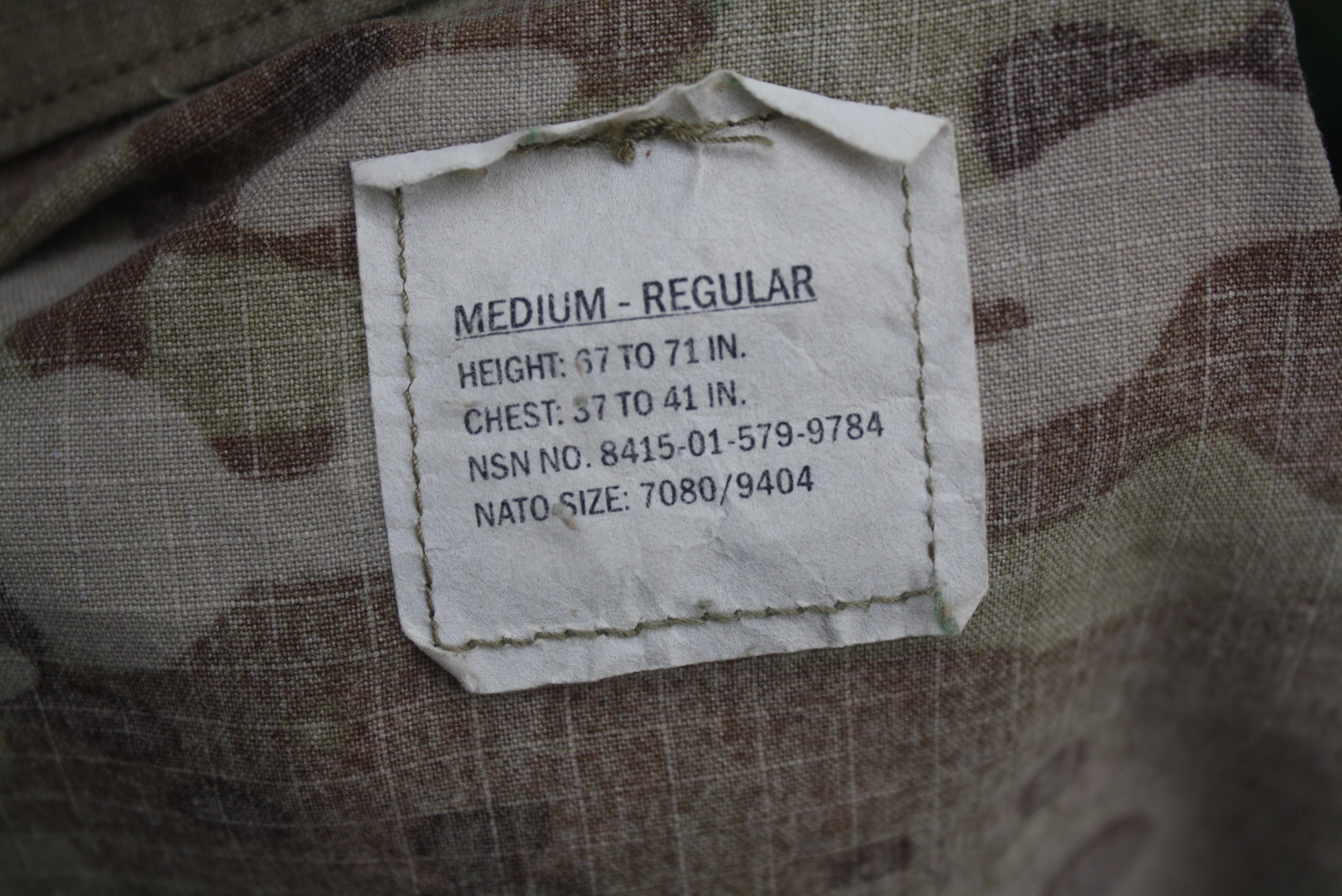 เสื้อทหารสหรัฐ ลาย Operation Enduring Freedom Pattern (MultiCam) OEF-CP