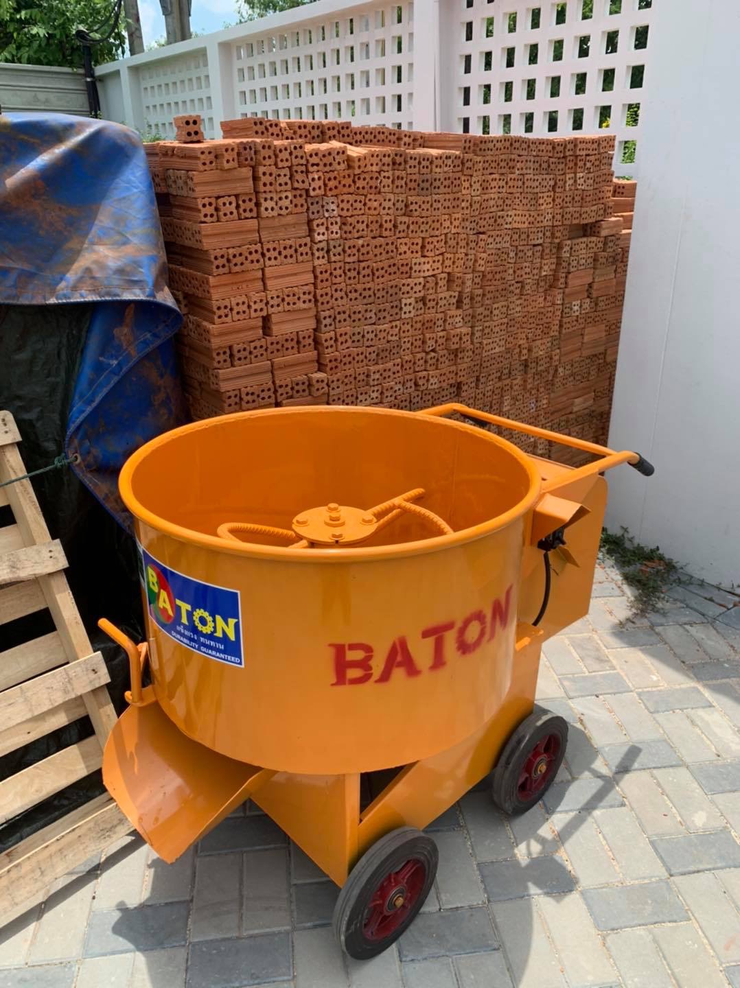 โม่ผสมปูนฉาบ BATON+MOTOR