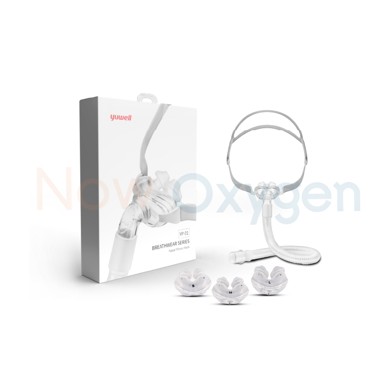 หน้ากากชนิดสอดจมูกสำหรับเครื่อง CPAP Bipap (Nasal Pillow Mask YP-01)