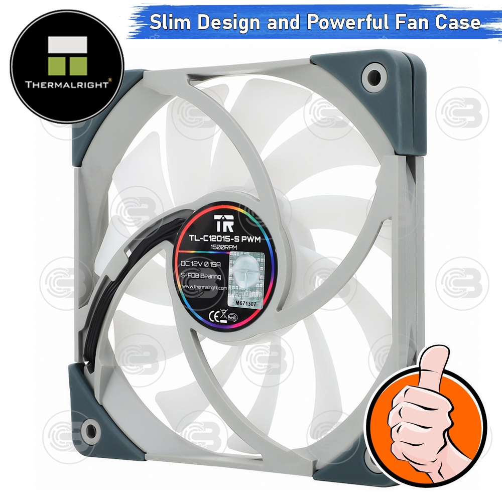 [CoolBlasterThai] Thermalright TL-C12015S A-RGB Slim Fan Case (size 120 mm.) ประกัน 3 ปี