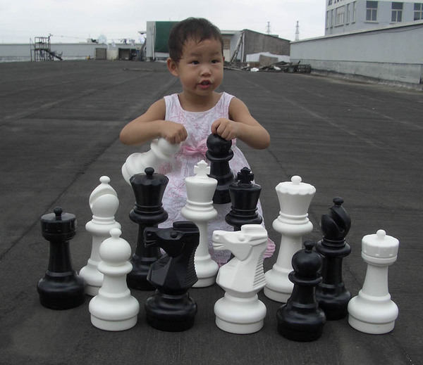 12" Giant Chess Set with Nylon Board ชุดหมากรุกยักษ์12นิ้ว+กระดานผ้าไนลอน