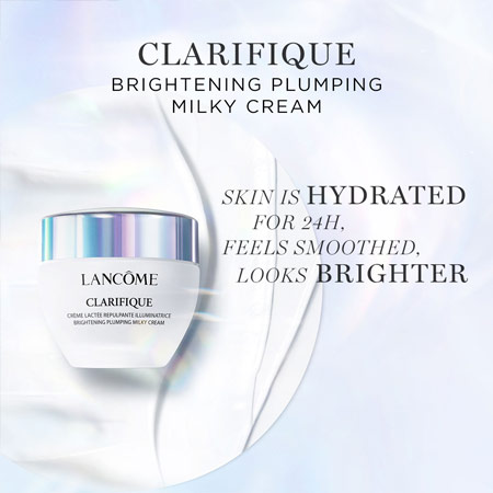 แพ็คเก็จใหม่ 2024 Lancome Clarifique Brightening Plumping Milky Cream 15ml. ครีมบำรุงผิว (1กระปุก)