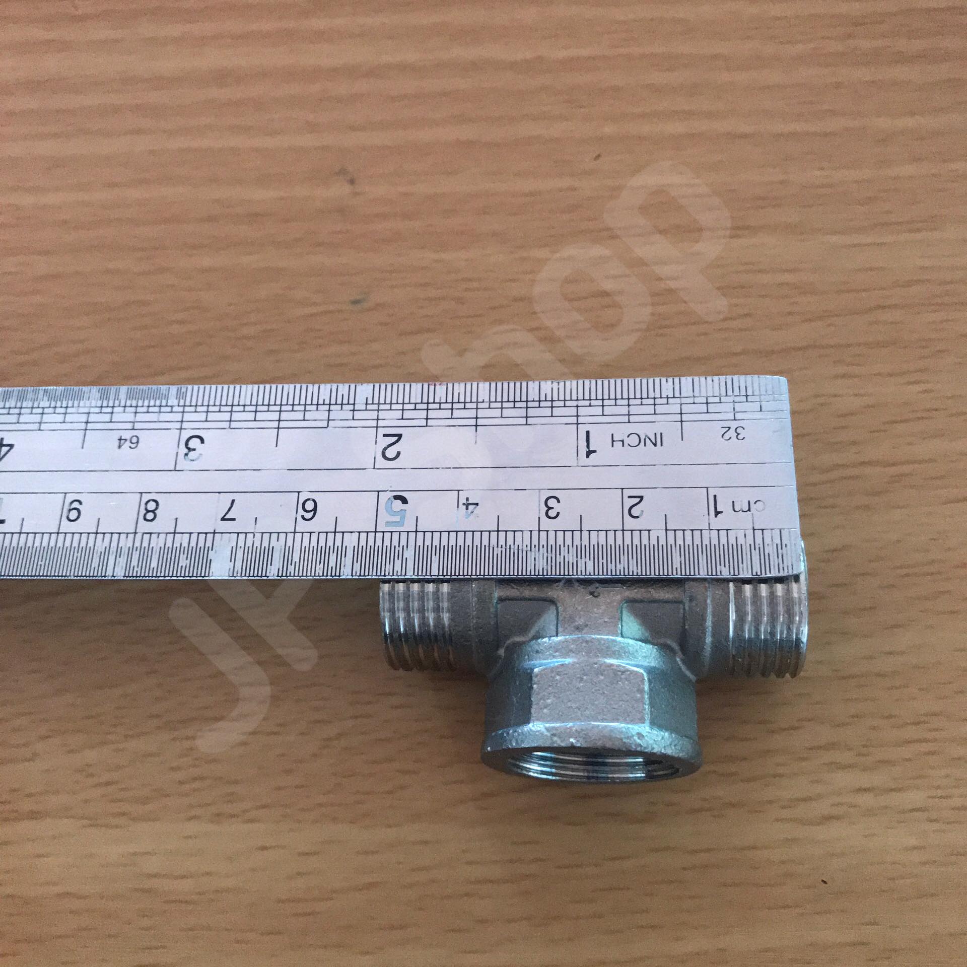 ข้อต่อสามทางสแตนเลส304 ขนาด 4 หุน เกลียวนอก 2 เกลียวใน 1 #3454