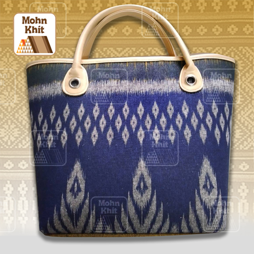 กระเป๋าขาวม้า,กระเป๋าผ้าขิด กระเป๋าถือ กระเป๋าหิ้ว 11x32x32 Cm//Khit Bag, Tote Bag, Tote Bag 11x32x32 Cm