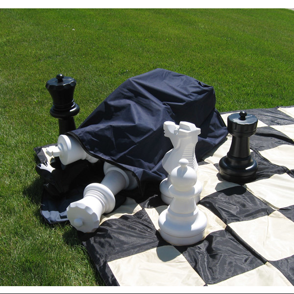 25" Giant Chess Set with Nylon Board ชุดหมากรุกยักษ์25นิ้ว+กระดานผ้าไนลอน