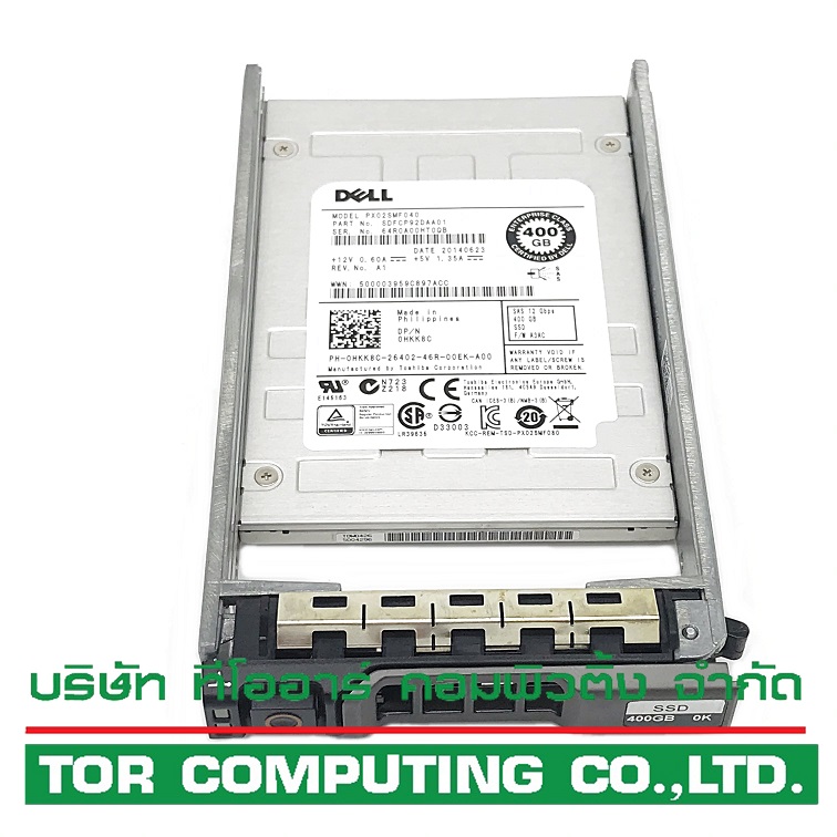 Dell 0HKK8C PX02SMF040 SDFCP92DAA01 [TorCompTH Thailand - ขาย จำหน่าย ราคา] Dell 400GB SSD SAS 12Gbps 2.5IN for R420 R620 R720