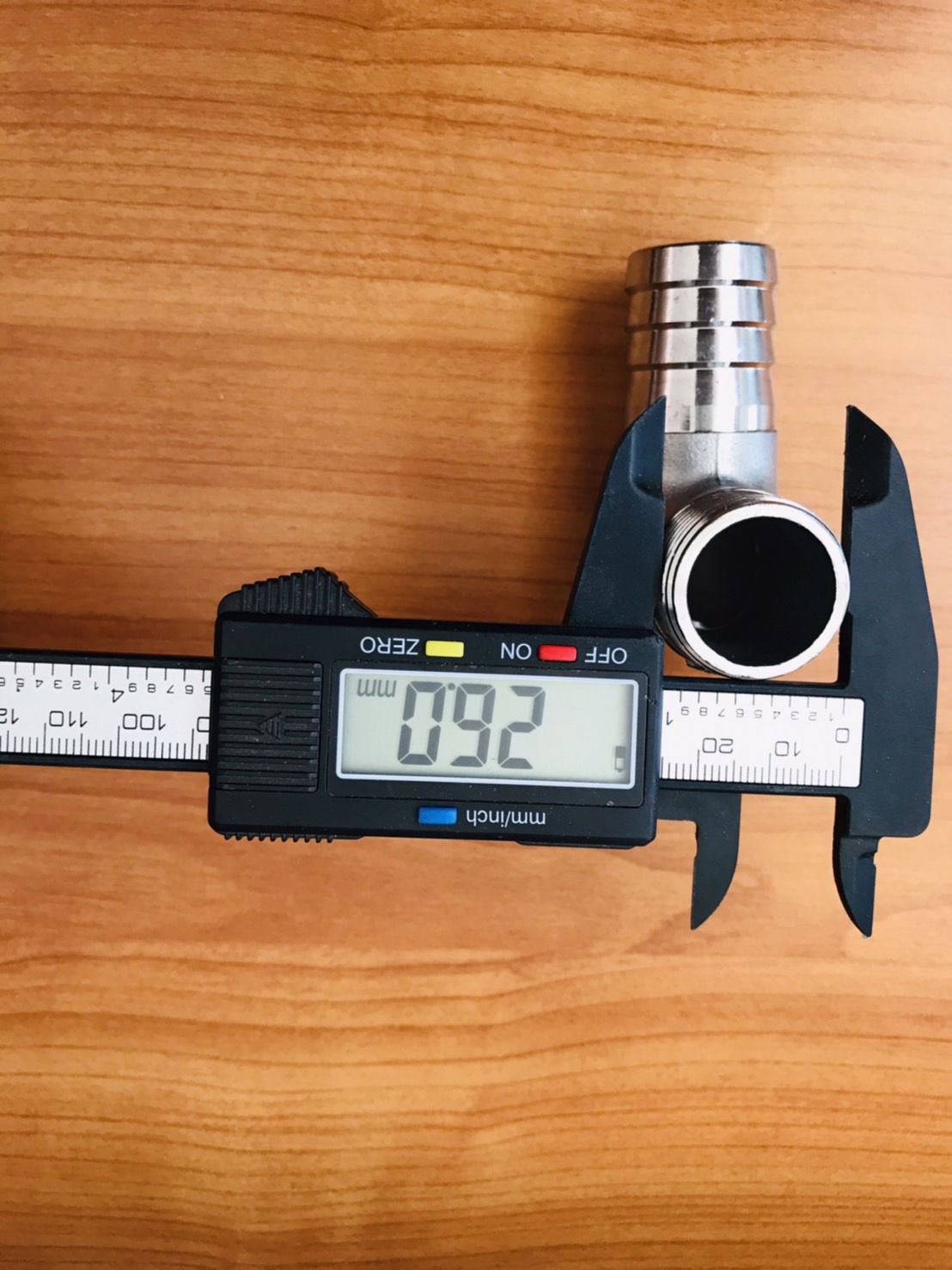 ข้องอ 3/4 นิ้ว สแตนเลสเกลียวนอก หางไหล 25 มม.(Elbow 3/4 inch Stainless Steel External Thread Tail 25 mm) #67516