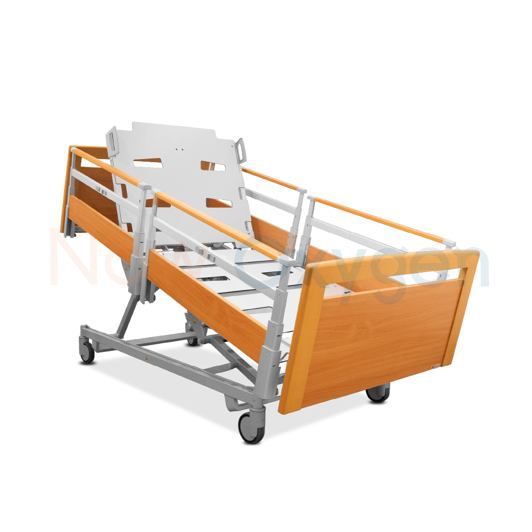 เตียงผู้ป่วยสูงอายุไฟฟ้า ดีไซน์แบบไม้ 7 ฟังก์ชั่น ยี่ห้อ HAELVOET รุ่น Lago Care รับประกันศูนย์ไทย 6 ปี
