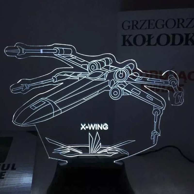 โคมไฟ LED 7 สี X-Wing Star Fighter - Star Wars Lamp