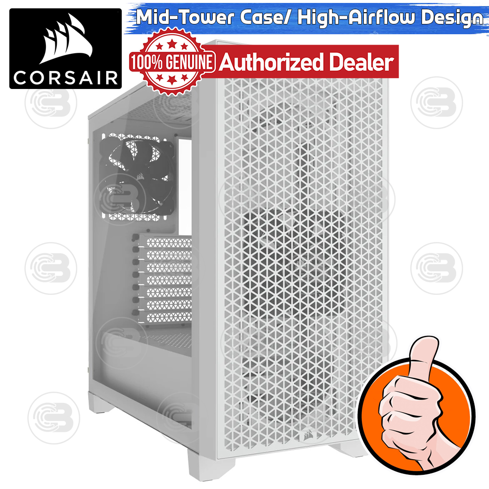 [CoolBlasterThai] CORSAIR 3000D AIRFLOW WHITE Mid-Tower PC Case ประกัน 2 ปี (CC-9011252-WW)