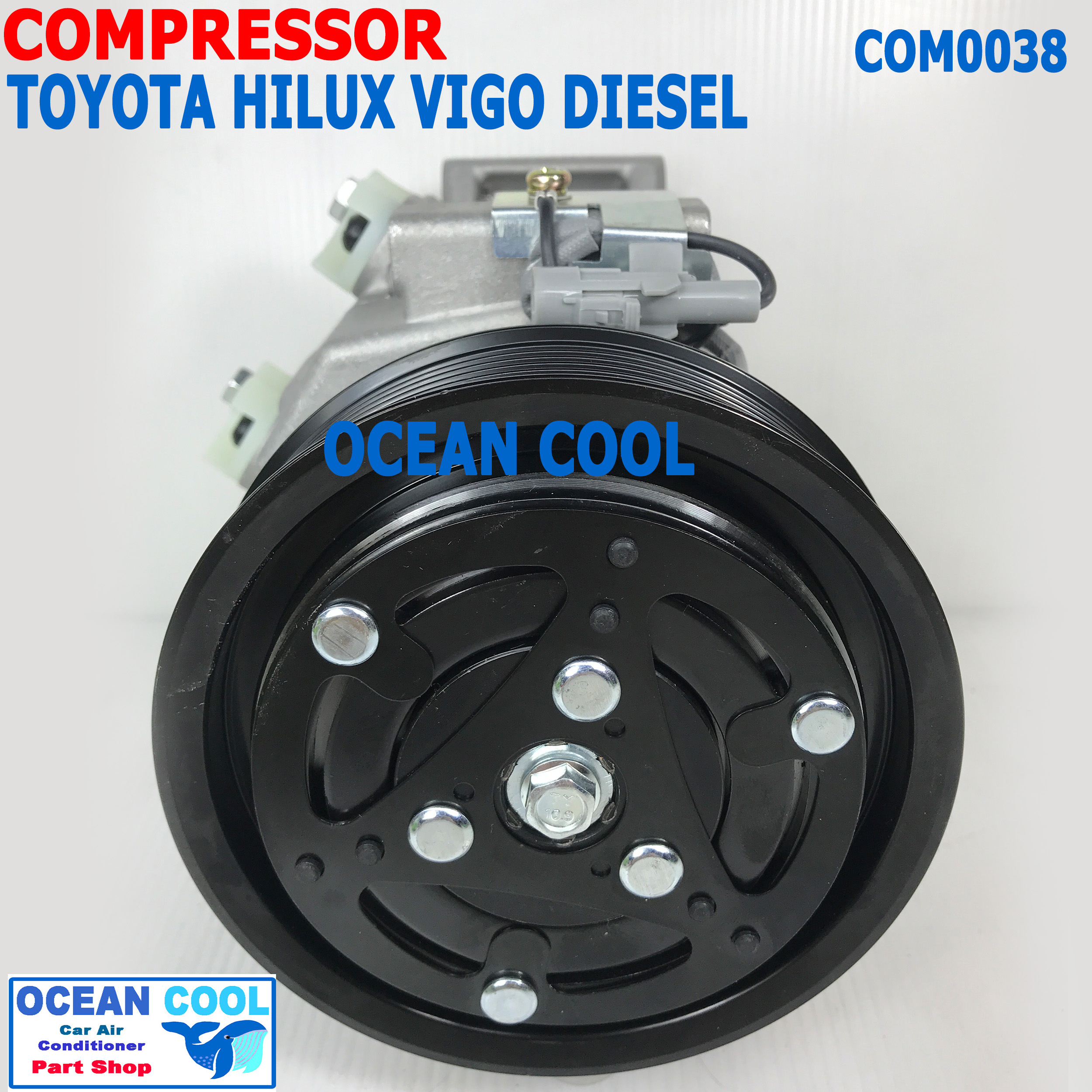 คอมเพรสเซอร์ วีโก้ ดีเซล 2003 - 2014 COM0038 โตโยต้า 10S11C คอมแอร์รถยนต์ คอมแอร์ คอมเพลสเซอร์ Compressor toyota vigo 2004 2005 2006 2007 2008 2009 2010 2011 2012 2013