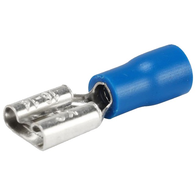 หางปลาแบบเสียบตัวเมีย FDD 2-187 สีน้ำเงิน ขนาด 4.8mm.
