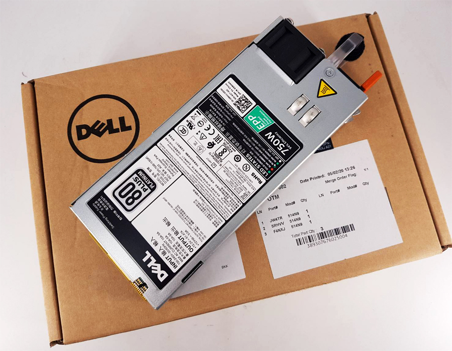 Power Supply Server Dell PowerEdge T430, T630, T440, T640 - 750W, เพาเวอร์ ซัพพลาย เซิร์ฟเวอร์ Dell 5RHVV ของแท้รับประกันศูนย์ Dell Thailand On-site Service