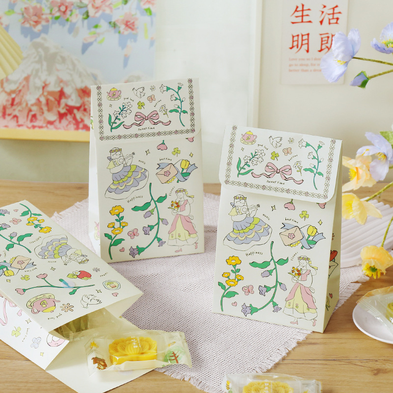 กล่องใส่ขนมลายสไตล์ English Vintage กล่องใส่คุกกี้สไตล์ลายวิเทจ (แพค 5 ใบ)