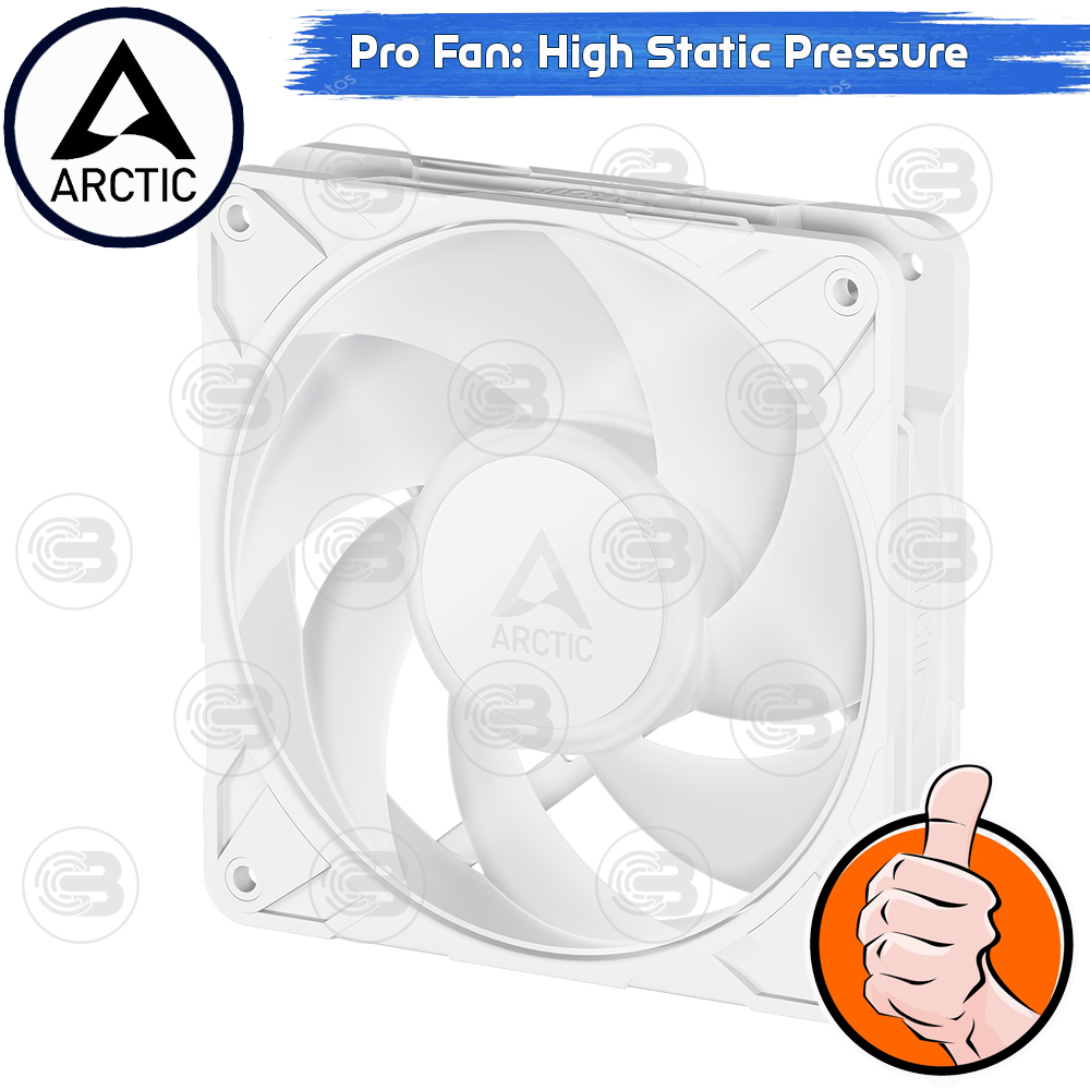 [CoolBlasterThai] ARCTIC P12 PRO A-RGB PST White 0dB (size 120 mm.) X3 Value Pack PC Fan Case ประกัน 6 ปี