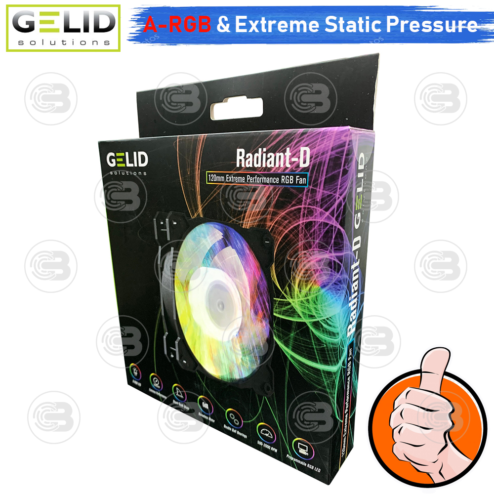 [CoolBlasterThai] GELID RADIANT-D 12CM (120mm) Extreme Performance A-RGB Fan Case ประกัน 5 ปี