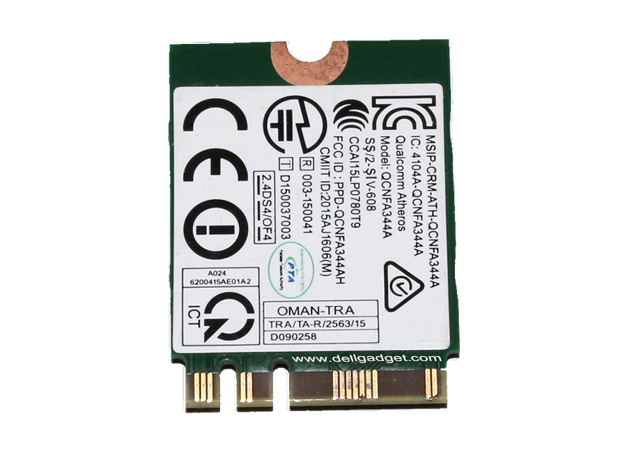 Wireless Card Dell Latitude 3490 แท้ การ์ดไวไฟ Dell 3490 การ์ดรับสัญญาณ ไวไฟ แท้ ตรงรุ่น ตรงสเปค ประกันศูนย์ Dell Thailand