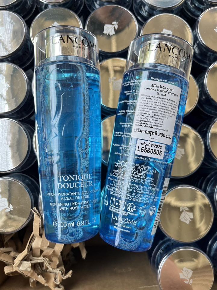 Lancome Tonique Douceur Softening Hydrating Toner With Rose Water 200ml. โทนเนอร์ สำหรับผิวธรรมดา -ผิวผสม