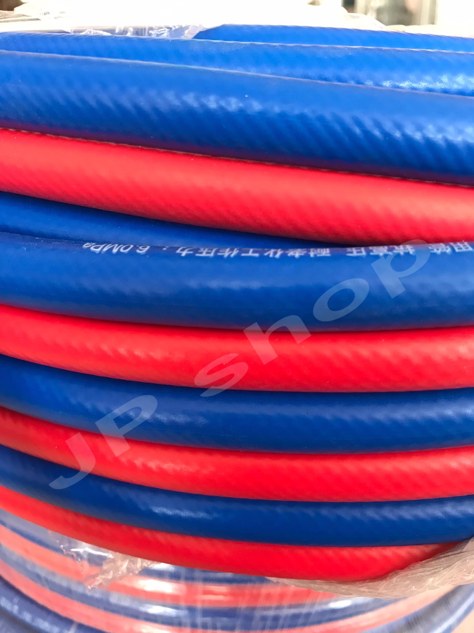 สายลมคู่ สายลม สายแก๊ส นํ้าเงิน-แดง ขนาด1/2(4หุน) มีความยาวให้เลือก 5เมตร,10เมตร,15เมตร,20เมตร,30เมตร #19195