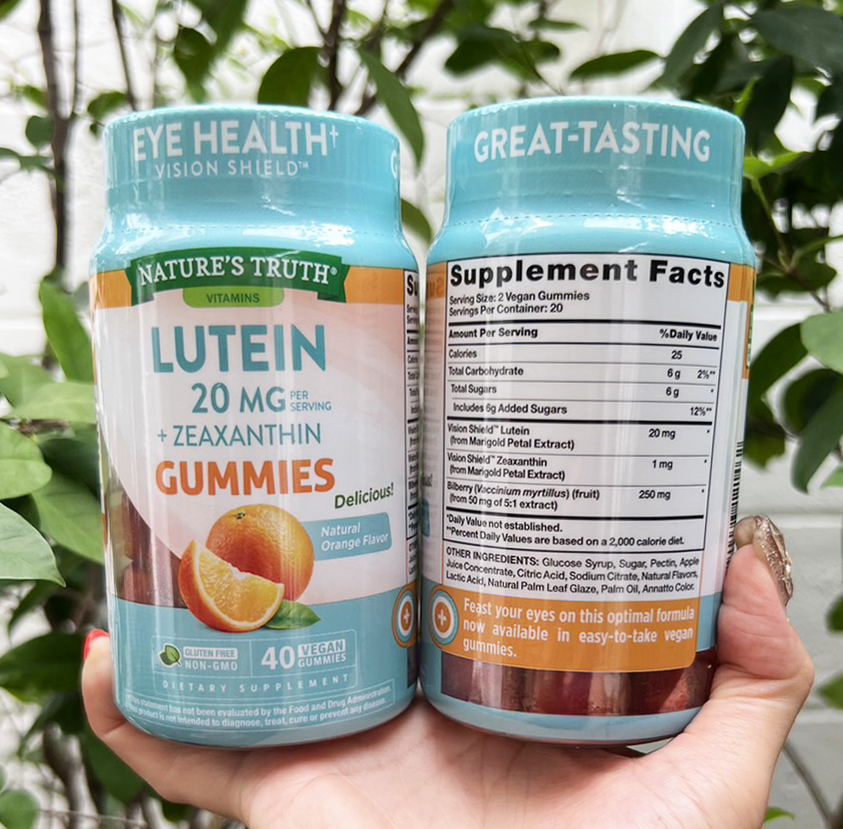 Nature's Truth Vitamins Lutein 20 mg. + Zeaxanthin (บรรจุ 40 gummies) กัมมี่วิตามินลูทีน รสส้ม บำรุงดวงตา