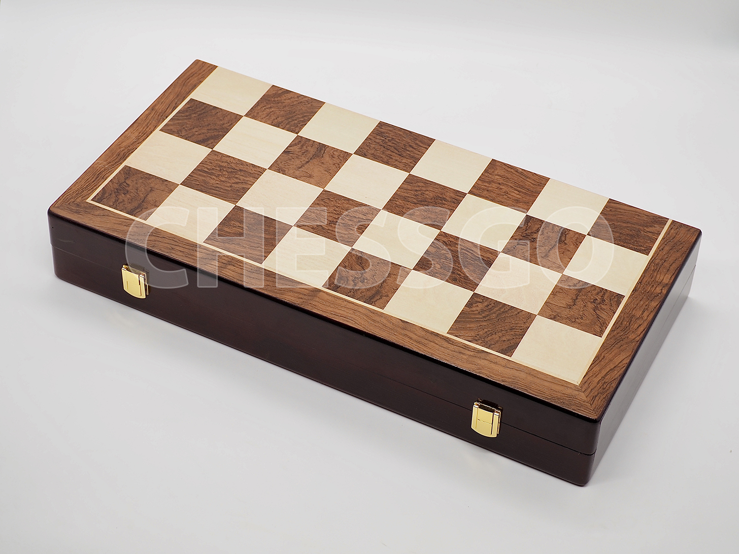 ชุดหมากรุกสากลไม้พับ2(ตัวอะคริลิคลายไม้)