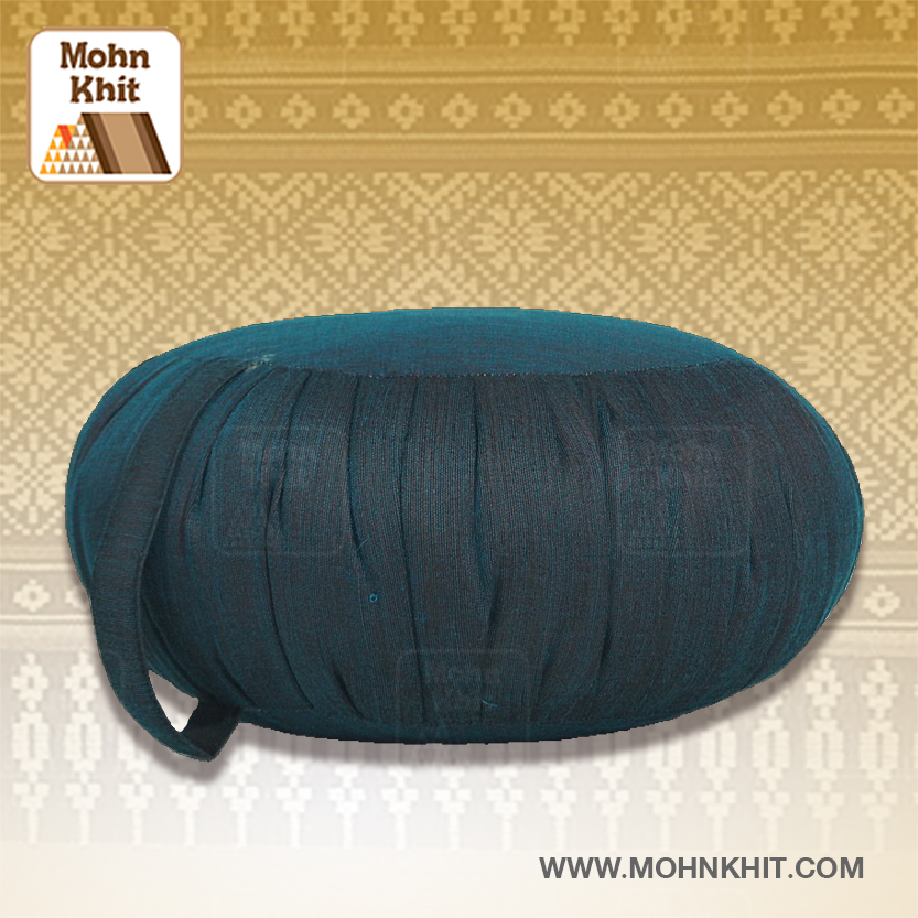 เบาะนั่งกลมผ้าทอสีกรมท่า เบาะโยคะ เบาะสมาธิ 40x40x20 Cm //Small wave maditation mattresses Cushions Khit Pillow Kapok100%