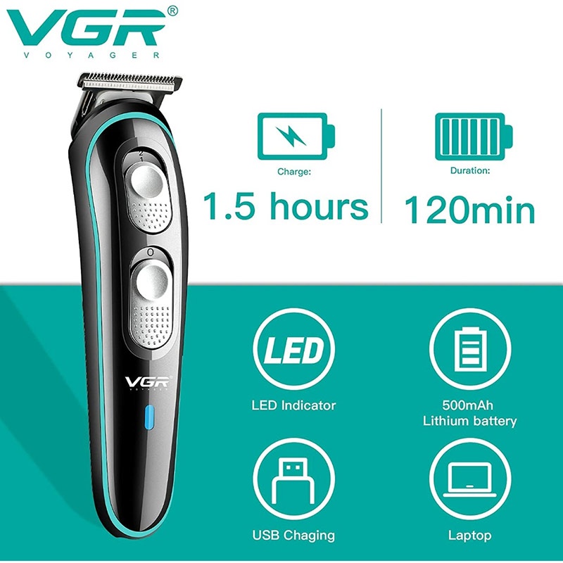 แท้พร้อมส่ง‣ ปัตตาเลียน ตัดผม VGR VOYAGER V-055 ขนาดพกพา ปัตตาเลียนแกะลาย