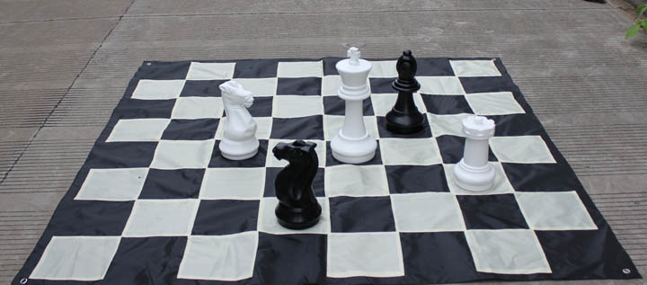 16" Giant Chess Set with Nylon Board ชุดหมากรุกยักษ์16นิ้ว+กระดานผ้าไนลอน