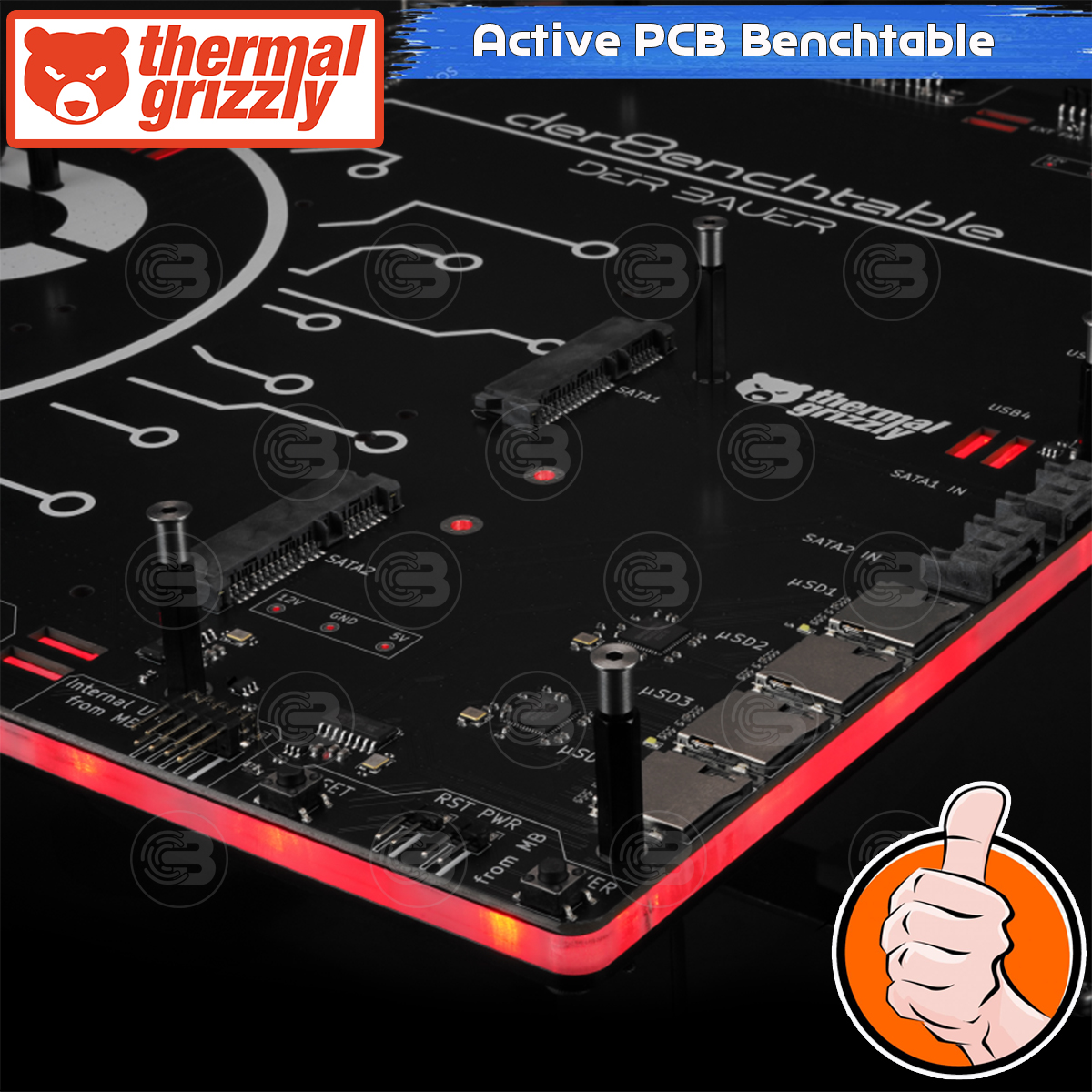 [CoolBlasterThai] Thermal Grizzly Der8enchtable Active PCB Benchtable