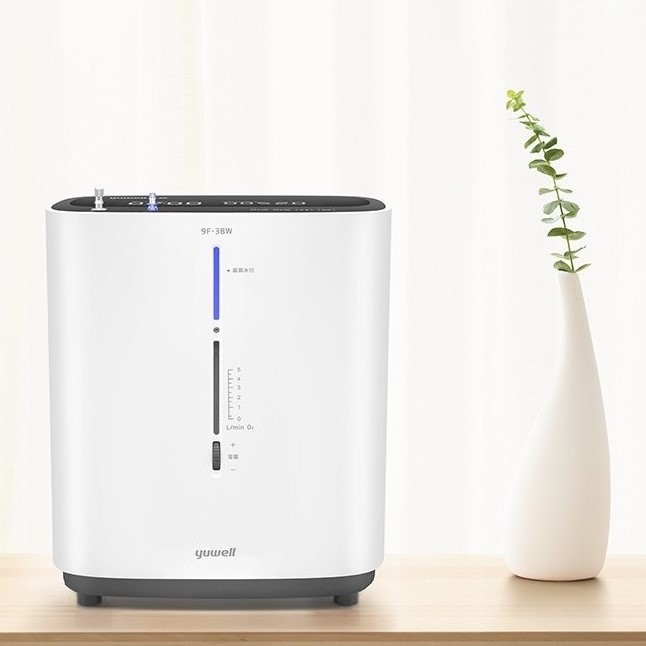 เครื่องผลิตออกซิเจน ขนาด 3 ลิตร Yuwell รุ่น 9F-3BW (มีเสียงพูด) ประกันศูนย์ไทย 3 ปี