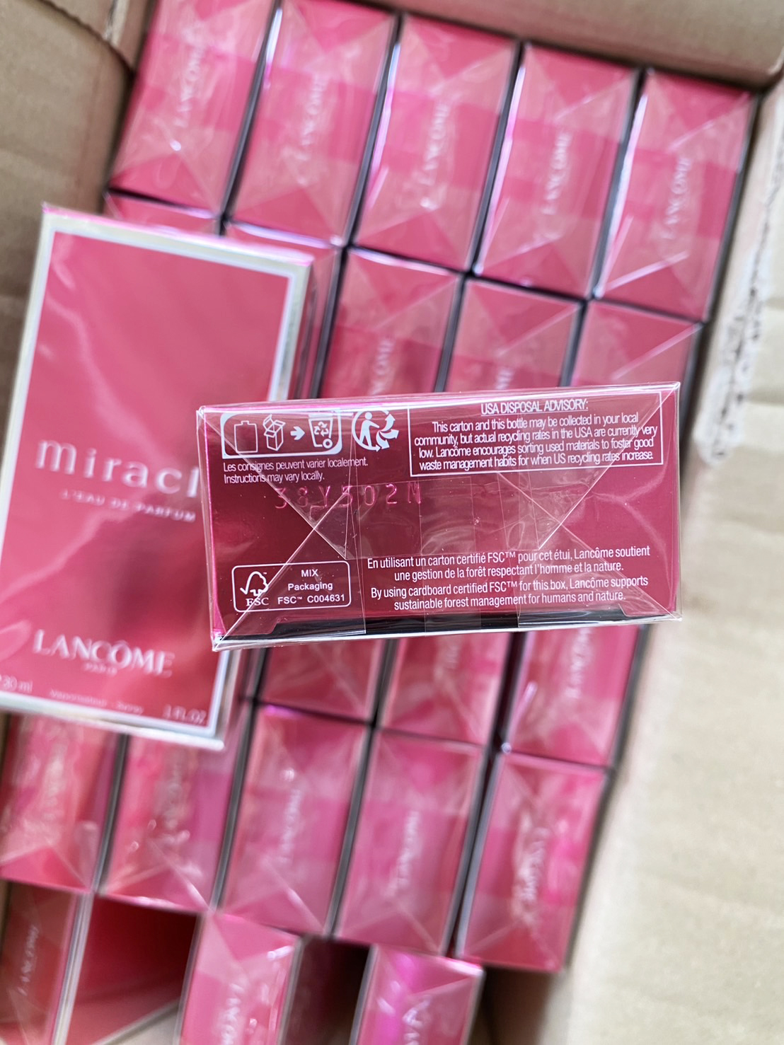 น้ำหอมของแท้ Lancome Miracle Eau De Parfum,30ml. (1กล่อง)