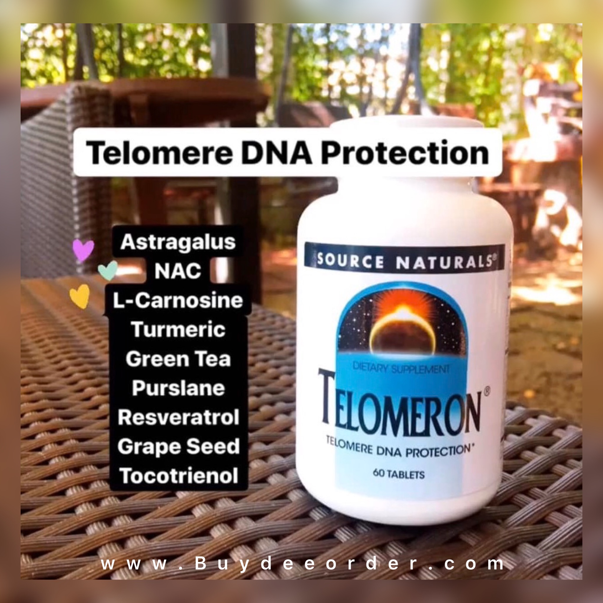 Source Naturals Telomeron 60 tablets วิตามินลดอายุ ไอเท็มเด็ดที่อยากแนะนำค่ะ (PRE-ORDER)