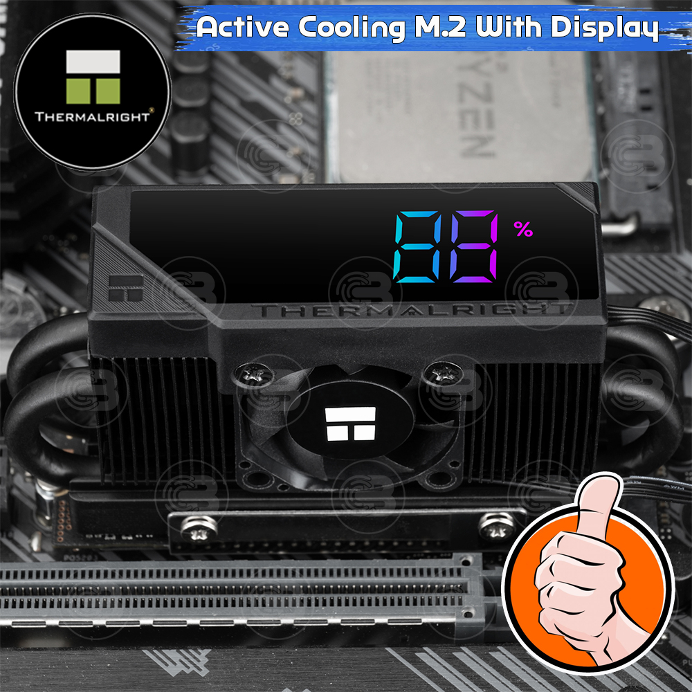 [CoolBlasterThai] Thermalright HR-10 2280 PRO Digital BLACK SSD M.2 COOLING KIT With Heatpipe