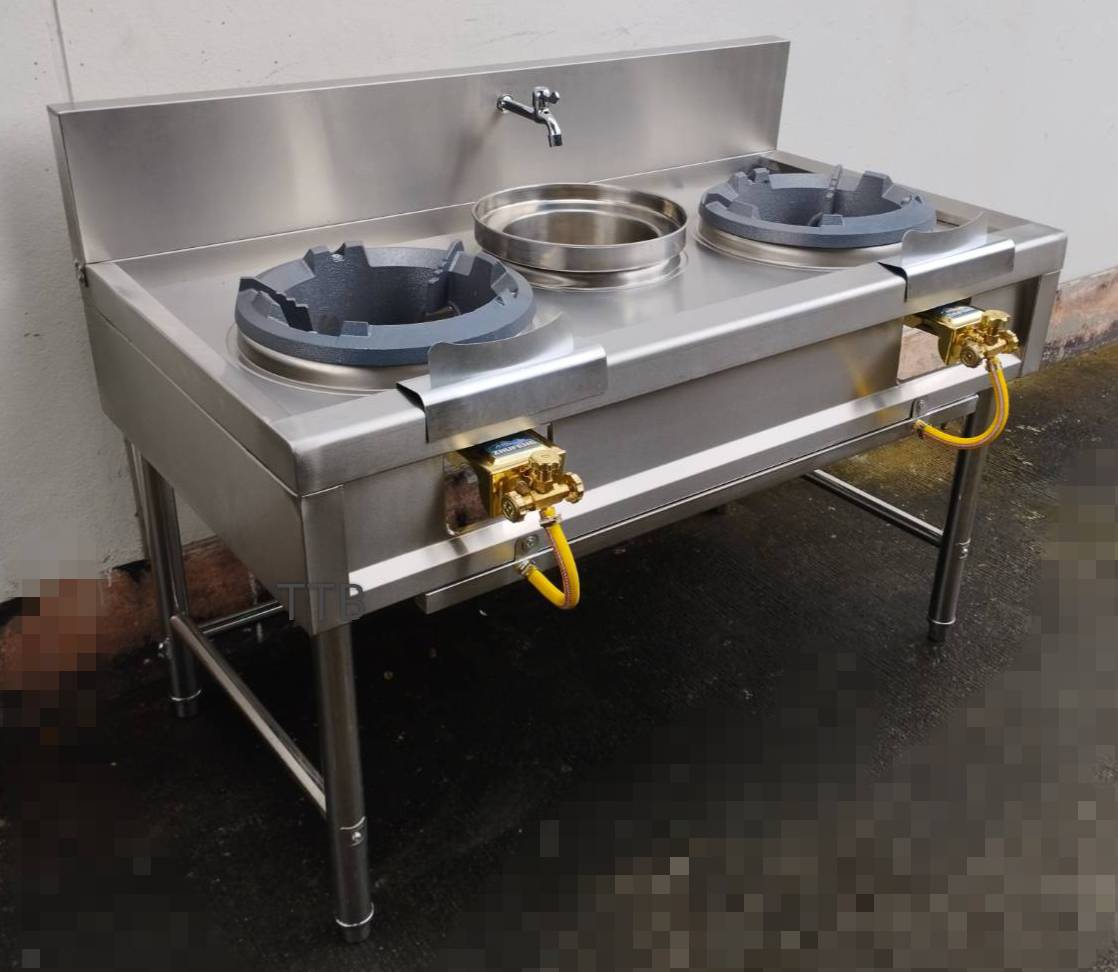 เตาแรงดัน turbo สแตนเลส แบบ 2 หัว รุ่น JN-137080N