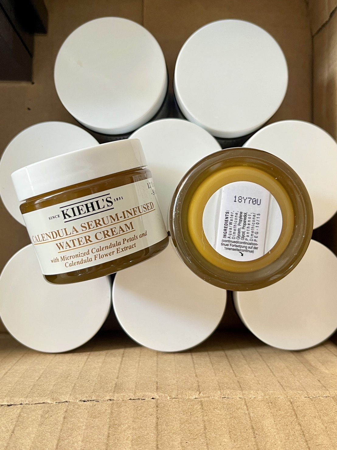 (1กระปุก) Kiehl's Calendula Serum-Infused Water Cream 50ml. วอเตอร์ครีม สำหรับผิวแห้ง และผิวขาดน้ำ