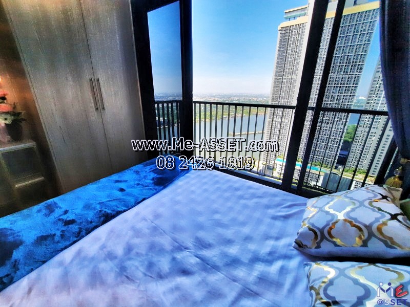 ขายคอนโดริมแม่น้ำเจ้าพระยา ใกล้รถไฟฟ้า ย่าน ตลาดต้นสัก แยกพระนั่งเกล้า สนามบินน้ำ : เดอะโพลิแทนรีฟ The Politan Rive : 31.12 ตร.เมตร