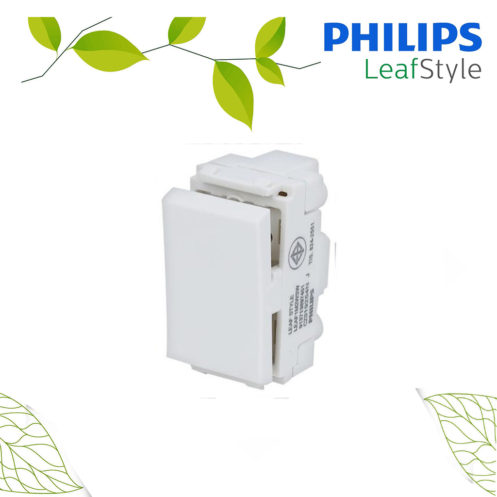 สวิตช์ไฟสองทาง รุ่นลีฟ LeafStyle 1M size 2 way switch PHILIPS