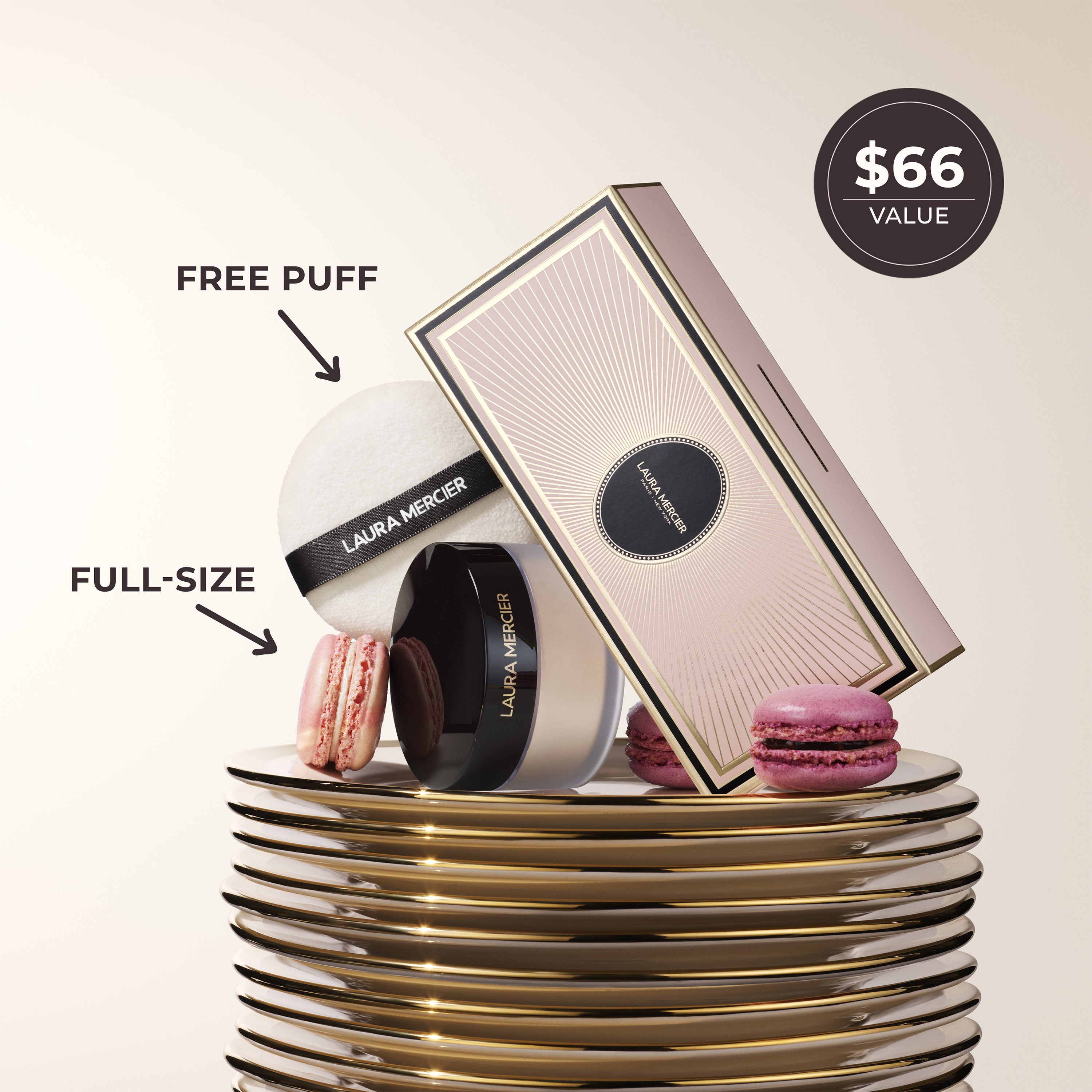 Laura Mercier Loose Setting Powder Translucent 29g. and Velour Puff แป้งฝุ่นโปรงแสงสำหรับทุกสีผิว