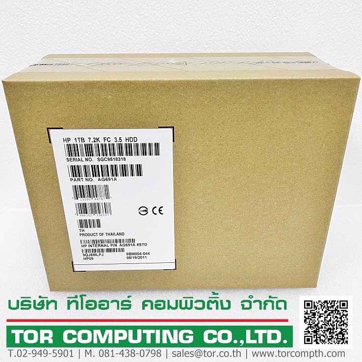 HP AG691A, 454414-001 [TorCompTH Thailand ขาย จำหน่าย ราคา] HP 1TB 7.2K FATA EVA M6412 ENC HDD