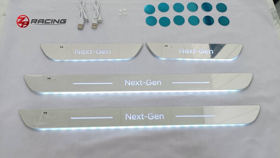 คิ้วบันได สคัฟเพลท Next Gen Everest ฟอร์ดเอเวอเรสต์ มีไฟ LED แบบวิ่ง